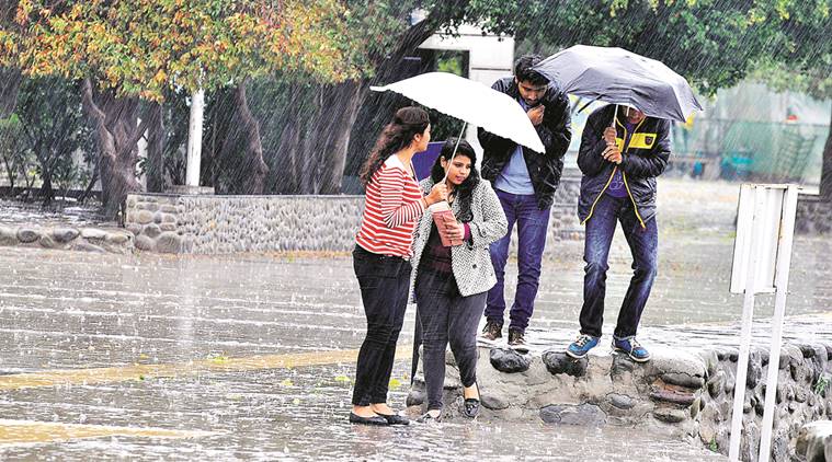 first rainfall in Chandigarh