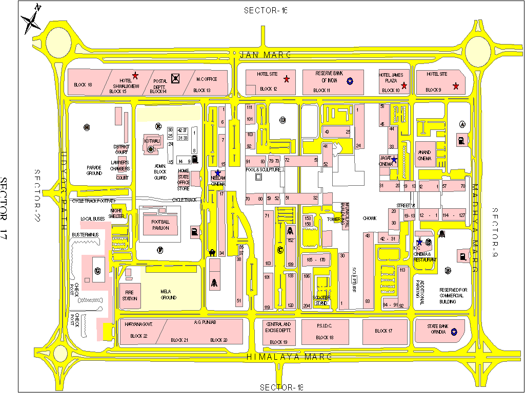 Chandigarh Map Sector 17