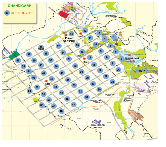 chandigarh map with sectors