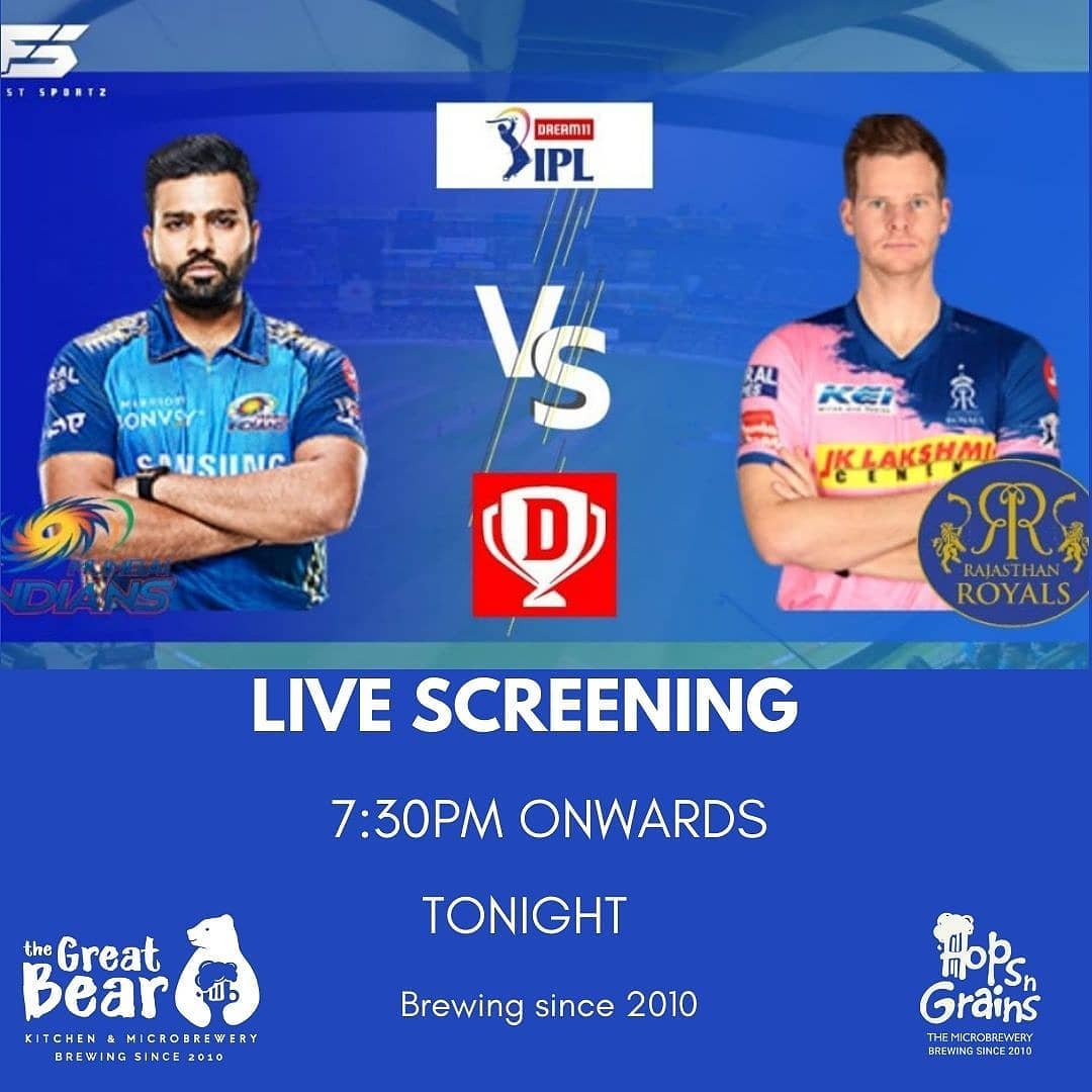 IPL Live Screening With The Great Bear Kitchen & Microbrewery