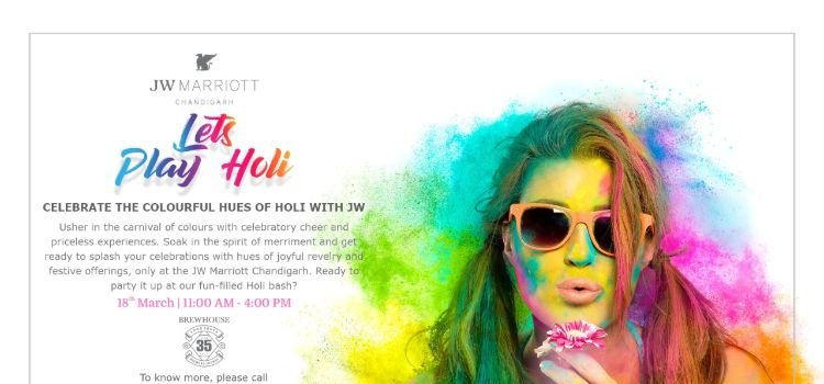 Let's play holi at jw marriot chandigarh