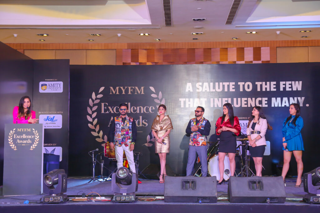MyFm excellence awards 2022 chandigarh shamita shetty
